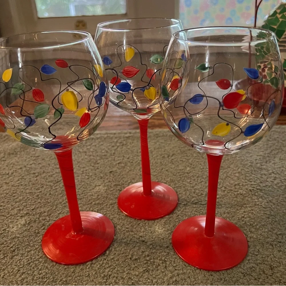 🎄 Vintage Hand Blown & Painted Balloon Shaped Elegant Lighted Pattern ❤️ - Picture 5 of 6